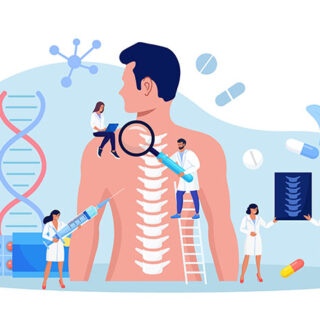 Physiotherapist Doing Spine Examination Wallpaper Mural