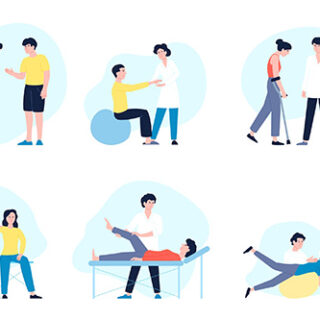 Physiotherapy Exercise and Treatment Wallpaper Mural