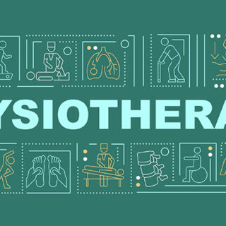 Physiotherapy Icons Green Background Wallpaper Mural