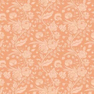 Peach Vintage Flower Bouquets Pattern Wallpaper Mural