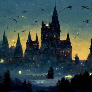 Hogwart in The Long Night Wallpaper Mural
