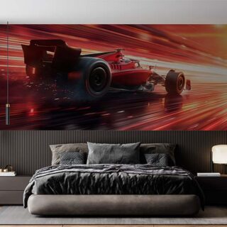 Red Formula One Car Wallpaper Mural