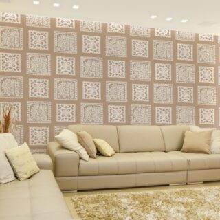 80s Vintage Bohemian Wallpaper Mural Design