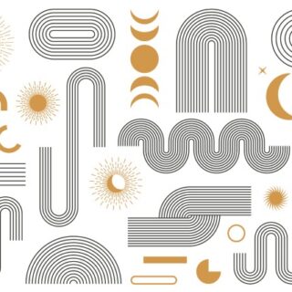 Abstract Boho Aesthetic Geometric Wallpaper Mural