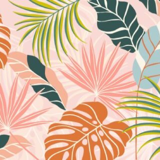 Boho Foliage Botanical Tropical Leaves Wallpaper Mural