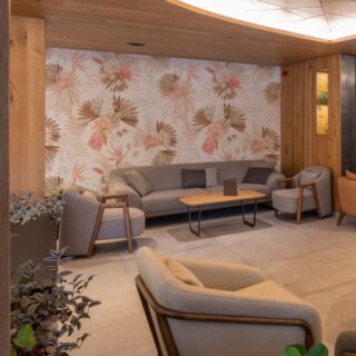 Watercolor Boho Tropical Flower Wallpaper Mural