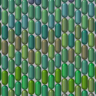 3D Green Abstract Shapes Wallpaper Mural