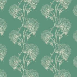 Sea Green Foliage Flower Wallpaper Mural