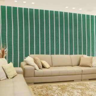 Sea Green Striped Wallpaper Mural