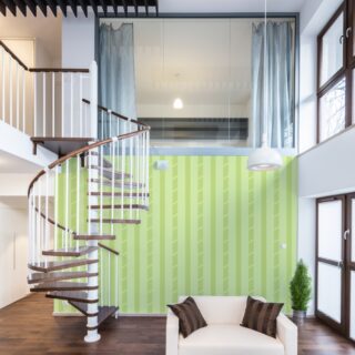 Abstract Green Stripe Wallpaper Mural