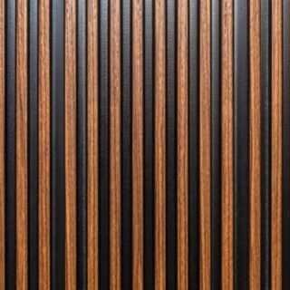 Brown Wooden Slatted Panel Wallpaper Mural