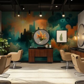 Abstract City Art Wallpaper Mural
