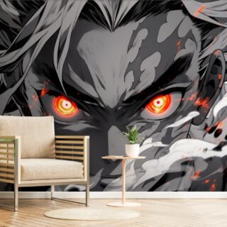 Angry Anime Character Wallpaper Mural