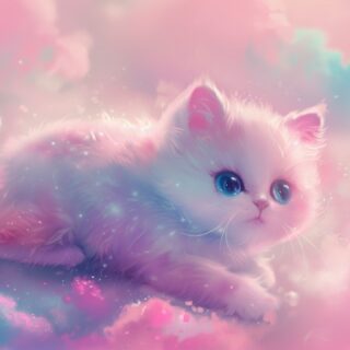 Cute Little kitten Wallpaper Mural