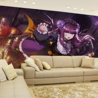 Halloween Anime Girl Wallpaper Mural