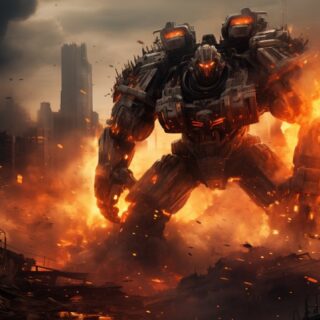 Robot Rampage Wallpaper Mural