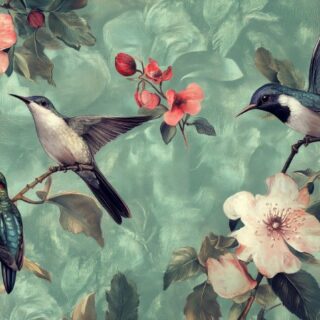 Spring Revival Serene Birds Wallpaper Mural