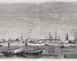 Old View of Kolkata Bay Wallpaper Mural