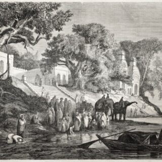 Traditional Ganges Ablutions in India 1857 Wallpaper Mural