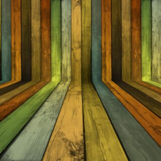 3D Creative Colorful Wood Panels Wallpaper Mural