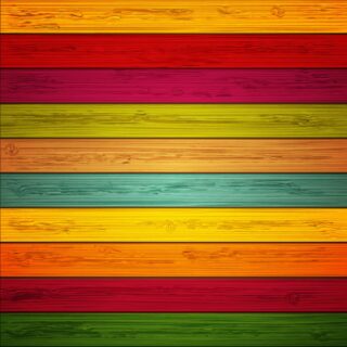Colorful Vibrant Horizontal Wooden Planks Wallpaper Mural