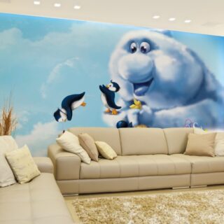 Little Ones in The Clouds Wallpaper Mural