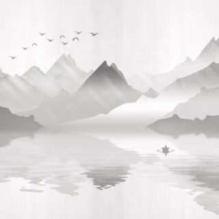 Minimalist Still Waterscape Scenery Wallpaper Mural