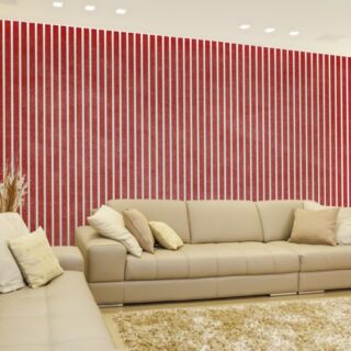 Timeless Crimson Red Stripes Wallpaper Mural