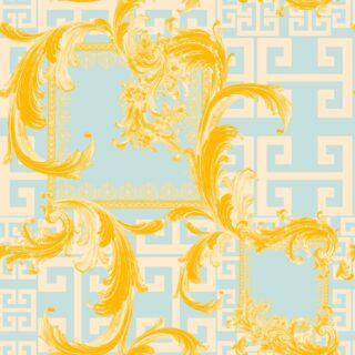 Elysian Dreams in Ornamental Gold Wallpaper Mural
