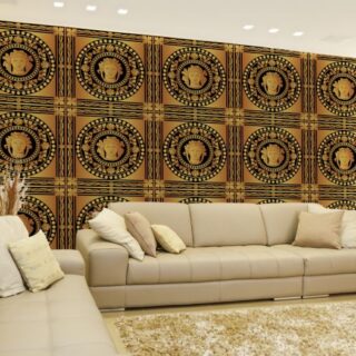 Versace Medusa’s Golden Reign of Power Wallpaper Mural
