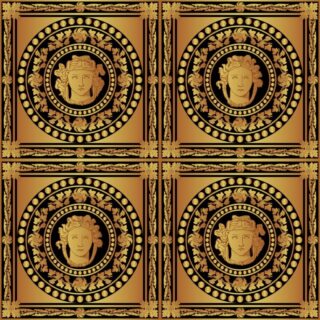 Versace Medusa’s Golden Reign of Power Wallpaper Mural