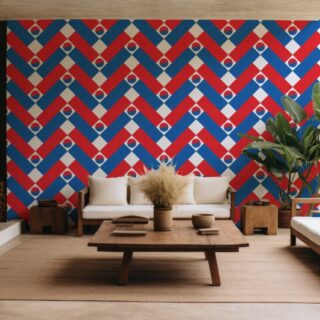 Korean Flag Pattern Wallpaper Mural
