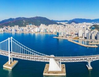 Twangandaegyo Bridge in Busan South Korea Wallpaper Mural