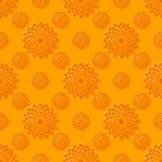 Orange Imperial Floraison Wallpaper Mural