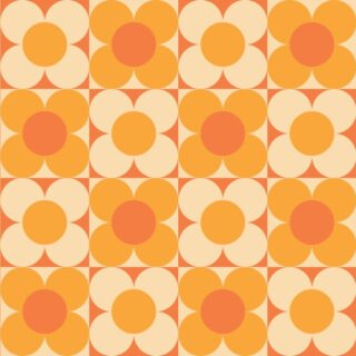 Sun-Kissed Orange Floral Haven Wallpaper Mural