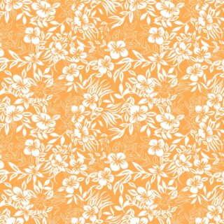 Tuscan Orange Floral Rhapsody Wallpaper Mural