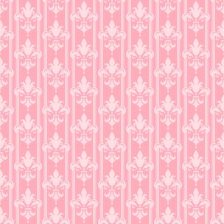 Pink Lace Reverie Damask Mural Wallpaper