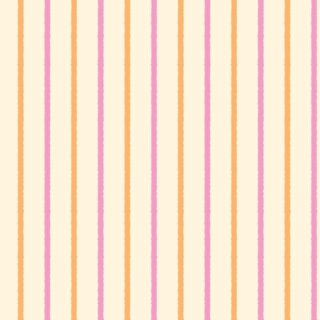 Abstract Pink and Orange Uneven Stripes Wallpaper Mural