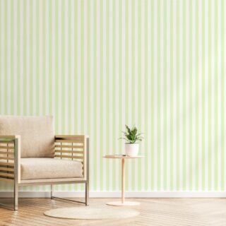 Pastel Lime Green Stripes Wallpaper Mural