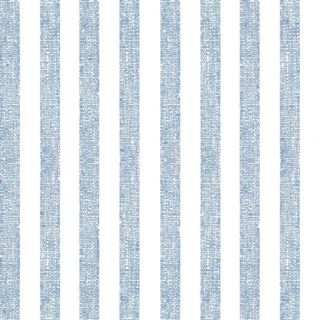 Chambray Coloured Textured Blue with White Stripe Wallpaper Mural