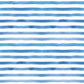 Watercolor Denim Blue and White Stripes Wallpaper Mural