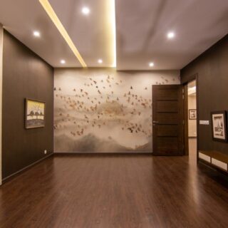 Birds Abstract Scenery Art Wallpaper Mural