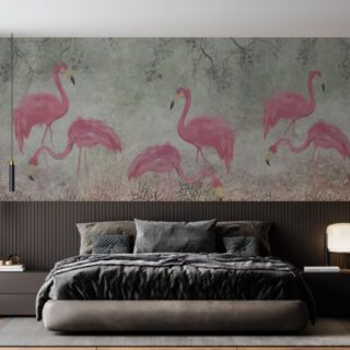 Exotic Flamingo Reverie Wallpaper Mural