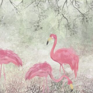 Exotic Flamingo Reverie Wallpaper Mural