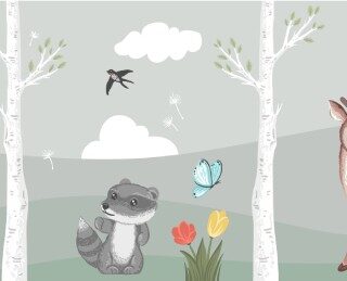 Furry Forest Tales Wallpaper Mural