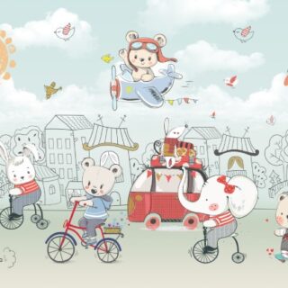 Kids Room Cute Baby Animals Wallpaper Mural