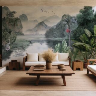 Nidhivan, Dreamlake Forets Vista Wallpaper Mural