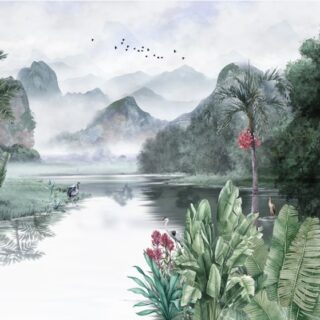 Nidhivan, Dreamlake Forets Vista Wallpaper Mural