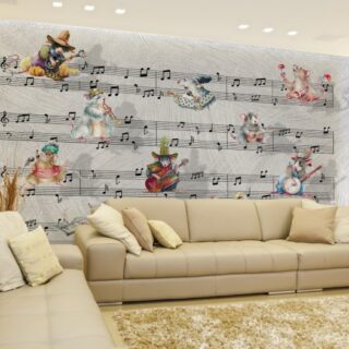 The Melody Mice Musical Notes Kids Wall Mural