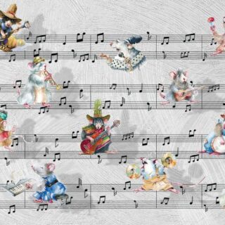 The Melody Mice Musical Notes Kids Wall Mural